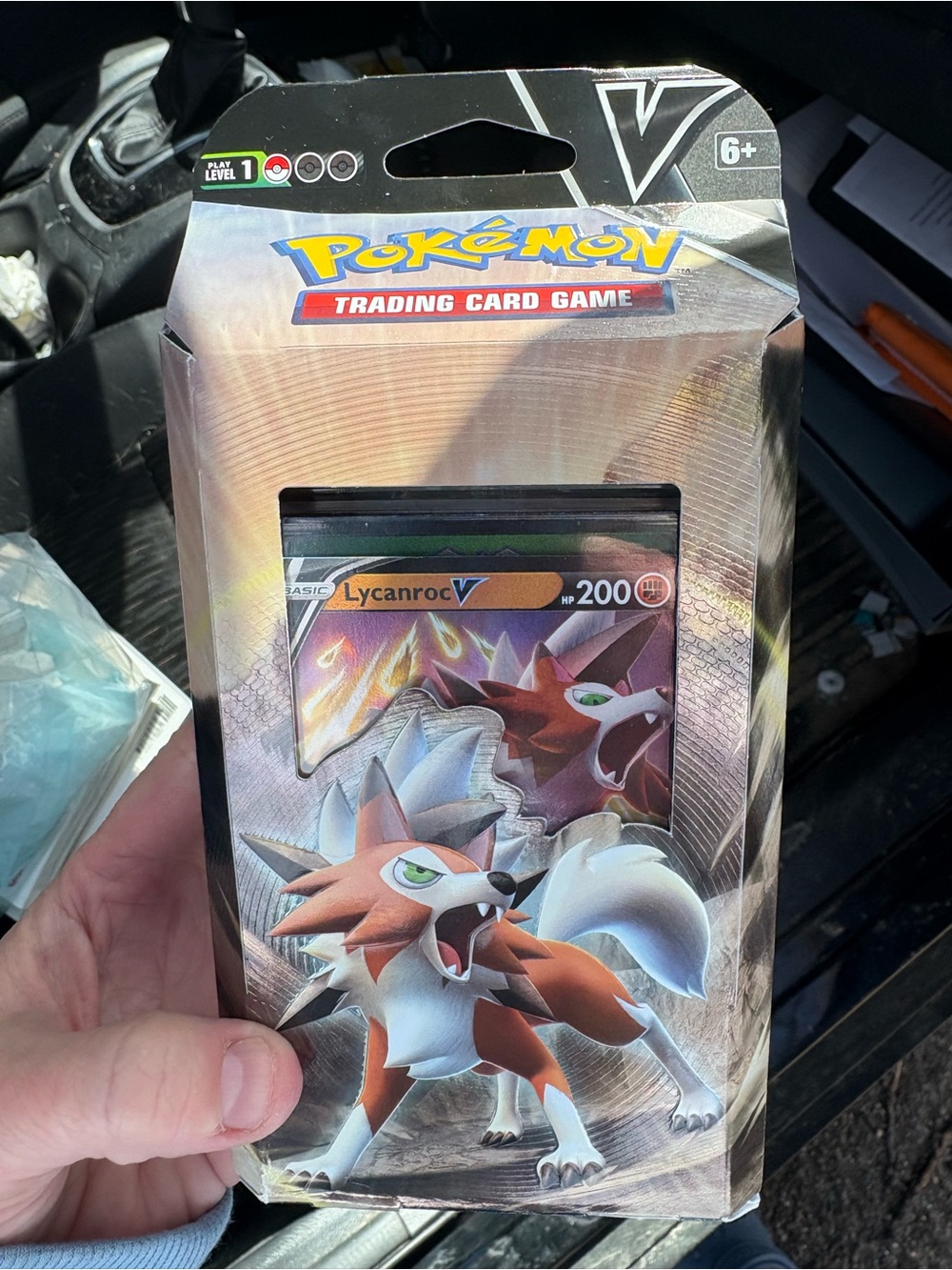 Pokemon Lycanroc V Box with Red and White Artwork card game